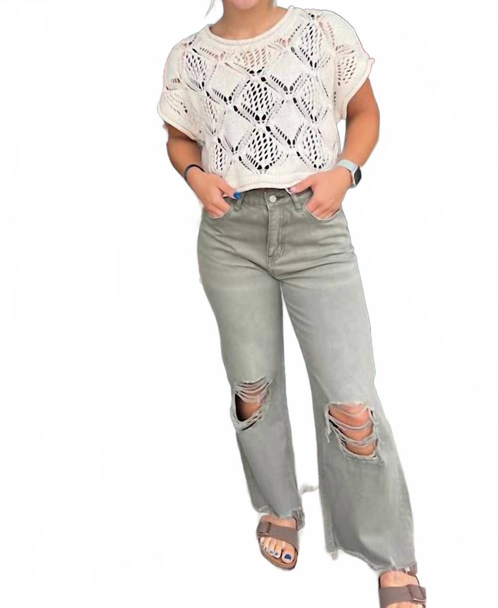 NEW VERVET BY FLYING MONKEY women's leslie vervet 90s vintage crop flare jean in